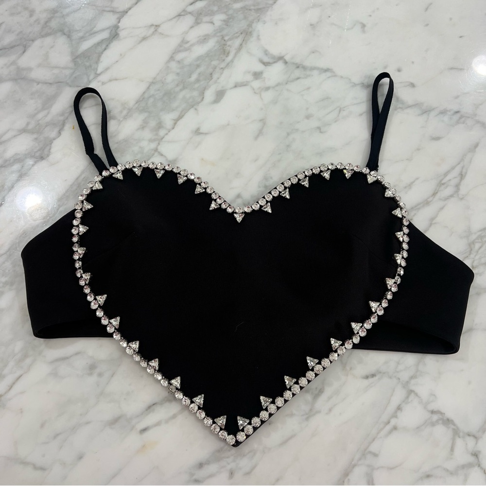 AREA Crystal Spike Heart Top - Picture 8 of 17